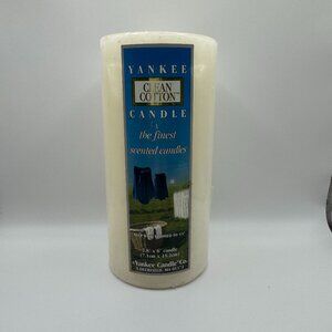 Yankee Candle Clean Cotton Pillar Wrapped 2.8" W x 6" H